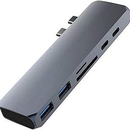 Cospex 7IN1 Multi USB Portable HUB Available TypeC, 3 Micro USB Slot 3.1, Flash Drive and TF/SD Card Reader etc.-image-37