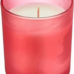 Amazon Brand - Solimo Glass Candle | Smokeless | No Residue | 40 Hours Burn Time (Frosted Rose)-image-95