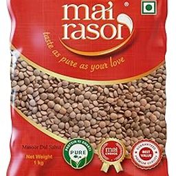 MAI RASOI Kali Masoor Whole/Sabut Unpolished 1Kg Pouch-image-58