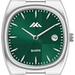 Men Brass Dial & Stainless Steel Straps Analogue Watch and Day & Date Function Watch-image-7