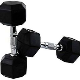 BODY MAXX Iron Fixed Hexagonal Dumbbells Pair (2.5Kg X 2Pcs, Black)-25