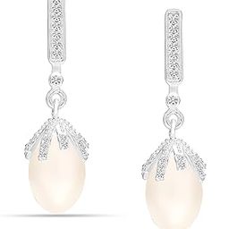 925 Sterling Silver BIS Hallmarked Stud Pearl Drop Dangle Earrings for Women and Girls-38