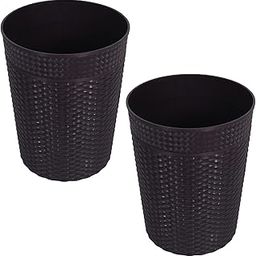 Kuber Industries Dustbin|Plastic Dustbin|Dustbins for Kitchen|Dustbin For Bedroom,Hall|Dustbin For office|10 Litre Dustbin|Pack of 2 (Brown)-image-28