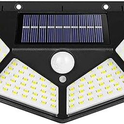BELIONERA 5.5V Waterproof Motion Sensor LED Outdoor Solar Light 3 Modes Solar Lamp for Security Lantern Garden Yard Patio Fence Farm Decorative (Black 100 led)-image-81