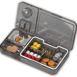 3-in-1 Pill Cutter, Crusher and Travel Box, Portable Medicine Container for Vitamins and Tablets, Pack of 1-image-9