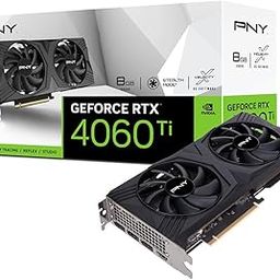 PNY GeForce RTX 4060 Ti 8GB Verto Dual Fan DLSS 3 Edition GDDR6 128-bit Gaming Graphics Card - VCG4060T8DFXPB1-21