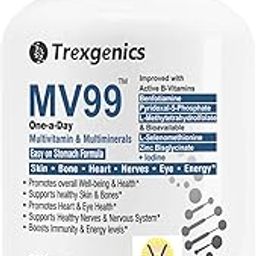 Trexgenics MV99 Multivitamin One-a-day Easy On Stomach - Complete Daily All you need with Multiminerals & Micronutrients for Men & Women (60 Veg. Capsules) (1)-14