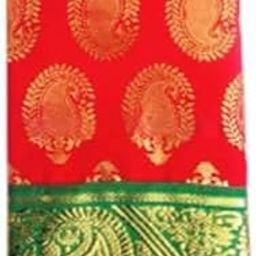 Samy Sarees | Samy Printed Pudavai | Temple Sarees | Amman Pudavai | Amman Saree, 4.0 METERS (Red) - Pack of 1-picture-8