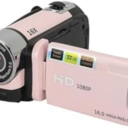 16MP Digital Camera, Vlogging Video Camera with 16X 1080P Zoom, Camcorder with 2.4" Rotating Screen, Selfies, Anti-Vibration, Fill Light (Pink)-38