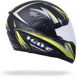 HIKER by Varroc Wave Pro Max HD2 Full Face Helmet for Men and Women, ISI Certified Flip-Up Helmet, Light Weight, Polycarbonate Visor for Clear Visibility (Size: S, 580MM, Matt Black & Yellow)-image-131