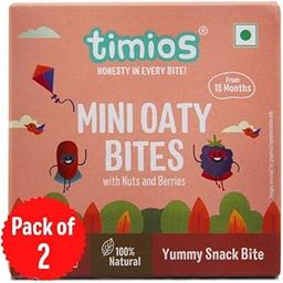 Timios Mini Oaty Bites - Nuts and Berries | Snack Bar for Baby | Pack of 2-image-6
