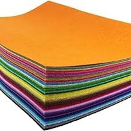 Felt Fabrics, Perfect for Cutting into Shapes,Making Toys,Decoration, Backdrops, School Projects/Thinkness 1.2 mm/Assorted Eye Catch Colours - Pack of 20 pcs (20 x 30 cm)-image-23