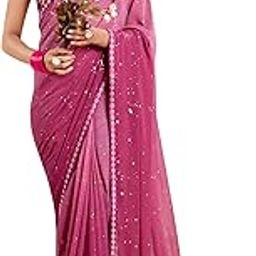 Women's Georgette Foil Printed Saree With Unstitched Blouse (NAIROBI1001_SR_Parent)-picture-25