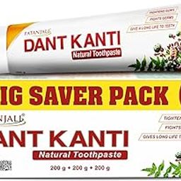 Patanjali Dant Kanti Natural Toothpaste 600g (200gx3), Super Saver Value Pack, Strengthens Teeth, Tightens Gums & Promotes a Cavity-Free, Healthy Smile-38