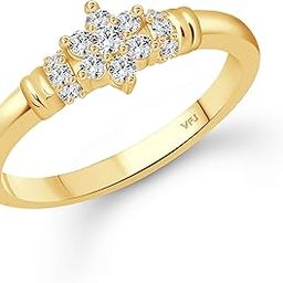 Vighnaharta Incredible Gold and Rhodium Plated CZ Ring for Women-image-25