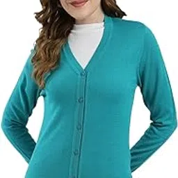 monte carlo Women's Regular Fit Cardigan | Solid Pattern | Button Closure with Full Sleeves V Neck Winter Cardigan for Womens-picture-19