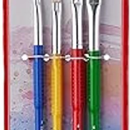 Faber-Castell Tri-Grip Brush - Flat, Pack of 4 (Assorted)-19