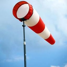 RICH BELLS 6 Feet PU Double fabric Water Proof Wind Sock Indicator/Wind direction Flag for Industries and Airports(Red and White)- with 1 Reflective Tape for visibility in night -2 Pieces-10