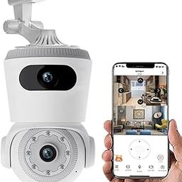 CAMLEIGH AI Human Detection, Color Night Vision, Advanced Motion Tracking, Indoor Camera | WiFi CCTV Camera Dual Lens & Dual Screen View [4MP+4MP] Full HD & 360° Coverage Home Security-6