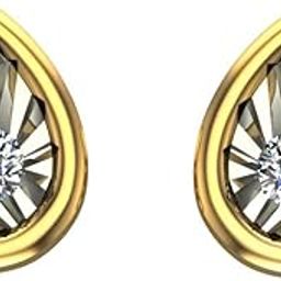 14K Yellow Gold Stud Earrings for Womens and girls.-image-63
