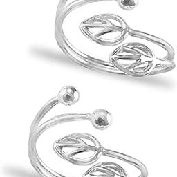925 Sterling Silver Leaf Metti For Women | Pure Bichiya | Toe Ring-image-81