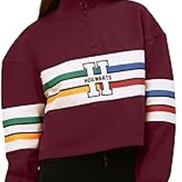 Harry Potter Printed Loose Fit Maroon Cotton Women's Sweatshirt-image-20