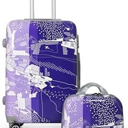 24 inch Trolley Bag with 1pc Vanity-Purple-45