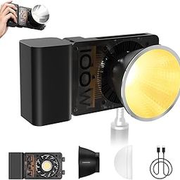 ZHIYUN CINEPEER CX100 100W LED Video Light with Built-in 4500mAh Battery,Bi-Color COB Continuous Output Lighting 2700K-6500K for Filmmaking/Live Streaming/Videography/Studio Photography-image-32