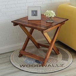 Square Multipurpose Wooden Foldable Table Industrial Dinner Table Portable Snack Table for Home,Picnic Party,Patio Table,Farmhouse Table-14