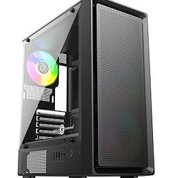 Circle Gladius M1 Mid- Tower Computer Case | Gaming Cabinet - Black| Support M-ATX, ITX | Pre- Installed 3 x 120mm Front and 1 x 120mm Rear RGB Mirror Fans-picture-16