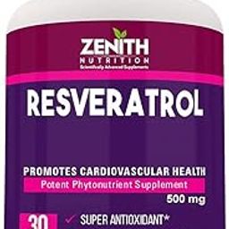 Zenith Nutrition Resveratrol - 500mg - 30 Capsules | Lab tested-image-24