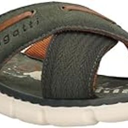 Damar Dark Green/Dark Green Suede Leather Mens Cross Straps Sandals - UK 6-image-59