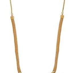 Rubans 22K Gold-Plated Ruby & Cubic Zirconia Studded Necklace Set with Pearl Accents-image-1