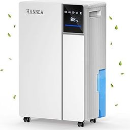 HANNEA® Dehumidifier I Anti Mold Intelligent Home Dehumidifier | Suitable for Spaces of 350-500 Sq.ft Dehumidification Capacity of 12L/day | LCD Display Drain Hose Smart Humidity Control 24-Hour Timer-picture-0