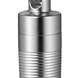 IUMIUN Micro Titanium Pill Holder - Super Tiny Nitro Keychain Pill Case -Mini Pill Box Waterproof, Airtight, Rustproof (Silver-S)-image-32
