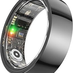 Ceramic Smart Ring for Men Women, Wearable Fitness Tracker Sleep Heart Rate Blood Pressure Blood Oxygen Monitor Health Ring, No Subscription, Android & iOS Compatible (Black, 8)-39