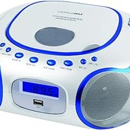 Hannlomax HX-309CD Portable CD/MP3 Boombox AM/FM Radio Bluetooth USB Port for MP3 Playback Aux-In LCD Display AC/DC Powered (White)-15