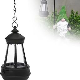 Warm White 1Pack Replacement Solar Light Parts Garden Statue Gnome Solar Light Replacement Plastic Solar Hanging LED Lantern for Outdoor DIY Fairy Garden Decor Gnomes Garden Sculptures-picture-3