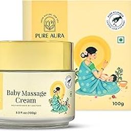 Pure Aura Baby Massage Cream 100g | Ayurvedic, Gentle Baby Cream | Infused with Ayurvedic Herbs | Nourishing & Soothing for Baby's Skin | Safe for Newborns & Kids | Doctors Recommended | Chemical-Free-image-26