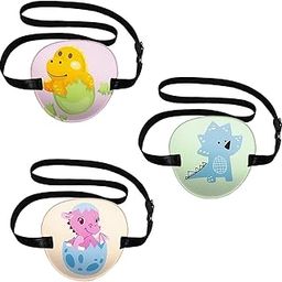 Eye Patch, Eye Patch for Kids, Eye Patches for Lazy Eye, 3-Pack Adjustable Design with Soft Fabric, Fits Children and Adults (6.5" x 6" Outer, 4.5" x 3.5" Inner)-52