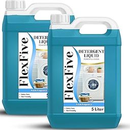 Flexfive Liquid Laundry Detergent for Front and Top Load Washing Machine, 5 L (2, Blue Detergent)-image-99