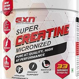 GXN Super Creatine 100 g, Mesh Micronized Creatine Monohydrate - (33 Servings) - Enhance Strength, Muscle Mass, and Athletic Performance, Rapid Absorption & Muscle Recovery - (Unflavoured)-image-55