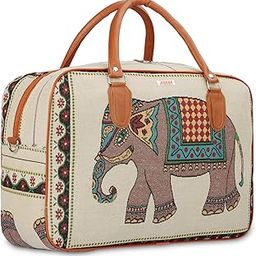 Small Canvas Duffle Travel Bag for Men and Women, Luggage Travelling Duffel for Women, Stylish Cabin Size Air Hand Bag (21L)-image-98