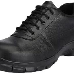 Mens Sports Steel Toe Genuine Leather Safety Shoes for Construction and Industrial Use (Black)-picture-53