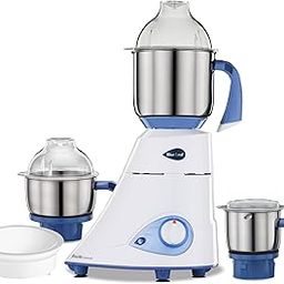 Preethi Blue Leaf Diamond MG-214 750 Watt Mixer Grinder with 3 Jars (Wet Grinding (1.5 litres) + Dry Grinding Jar (0.5 litre) + Chutney Jar (0.4 litre)Stainless steel), Blue/White-29