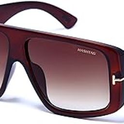 HASHTAG Polarized Sunglasses | Premium Full Rim Oversized Square Frame for Men & Women | 100% UV Protection, Anti-Glare | Perfect for Fashion, Social & Outdoor Adventures | Durable & Comfortable-38