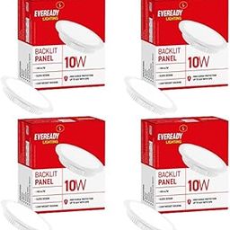Eveready 10W Recessed Ceiling Light | Requires False Ceiling|4KV Surge Protection|High Lumen | Back Lit Down Light Panel | Cut Out - 4 inches (Round, Pack of 4) for Living Room,Bedroom,Hall,Kitchen-image-91