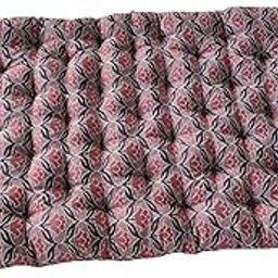ATOOTFUSION Thick 5-Inch Cotton Box Quilt Mattress | Gadda Medium Firm Soft Cotton | Box Rectangle Type Single Bed (3X6 ft, Star) Maroon Embroidery Design-image-79