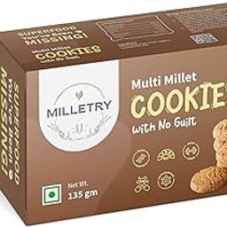 Milletry Multi Millet Cookies | Pearl, Ragi, Kodo & Jaggery | High Fiber, High Protein, No Maida, Guilt Free | 135gm-image-87