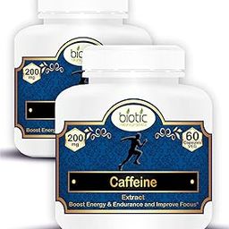 Biotic Natural Caffeine 200mg Capsules for Pre Workout Supplement - 120 Veg Capsules (Pack of 2)-picture-16